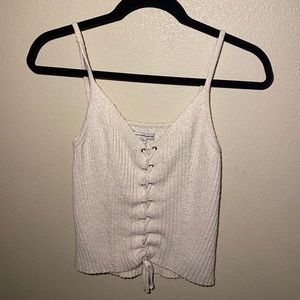American Eagle Lace-Up Front Tank Top